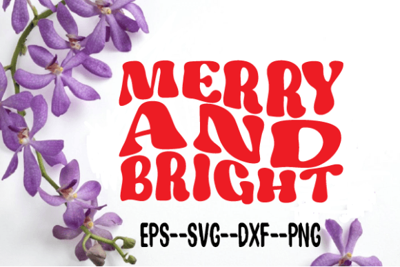 Merry and Bright Retro Wavy Svg Review