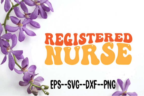 Registered Nurse New Wavy Retro Svg Review
