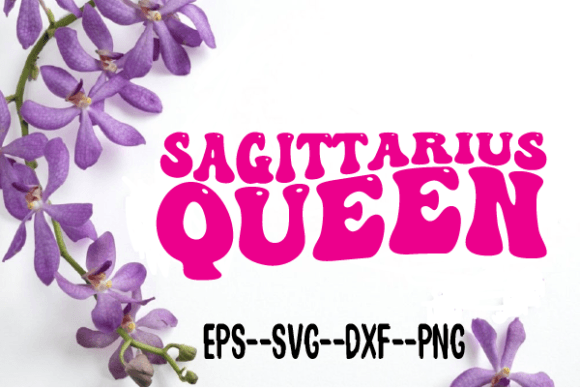 Sagittarius Queen Retro Wavy Design Review